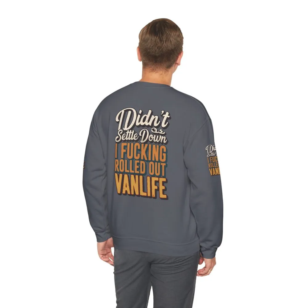 Unisex Heavy Blend™ Crewneck Sweatshirt — "Dind´t Settle Down" Design F**K-Line