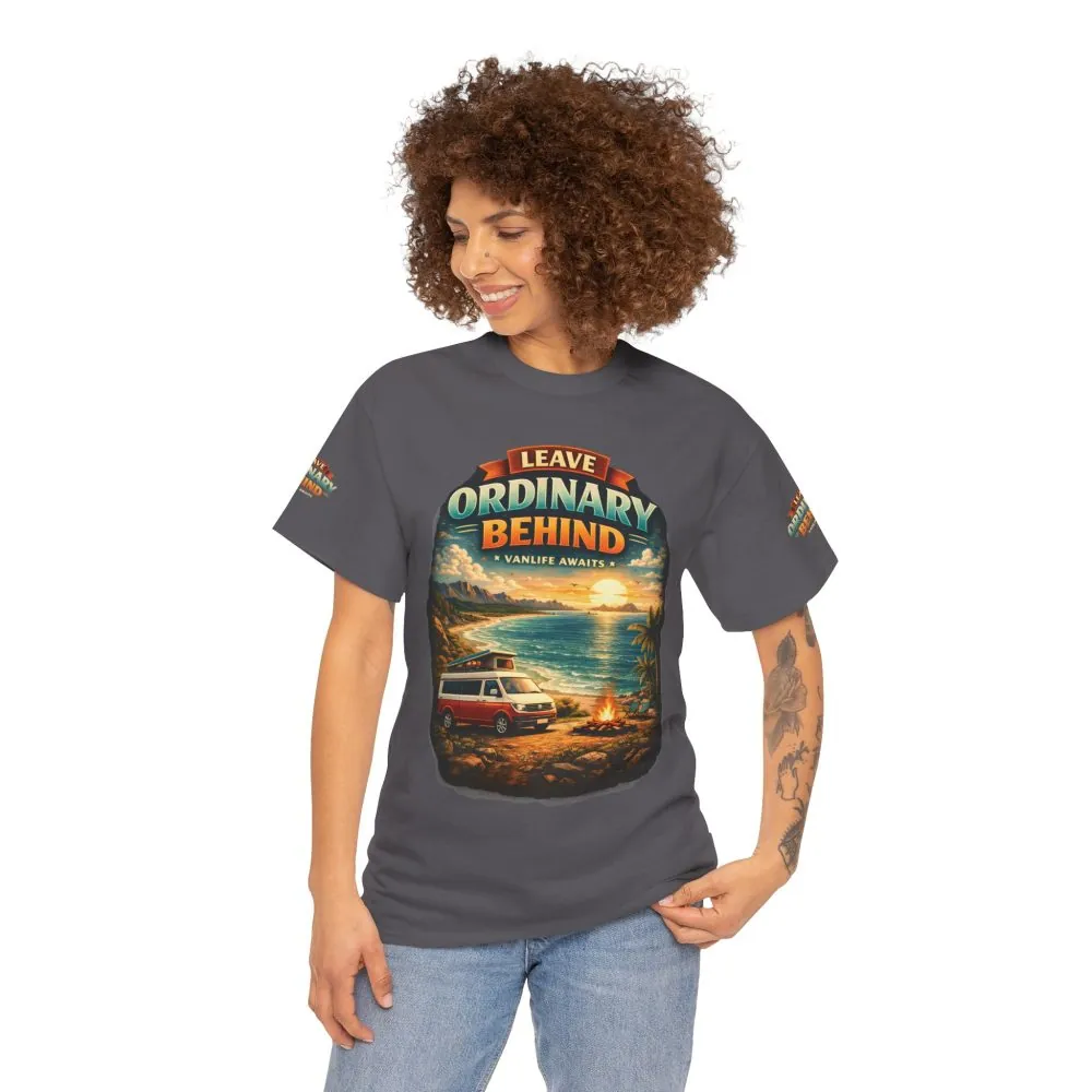 918232518094672890_2048.jpeg Unisex Heavy Cotton Tee — "Leave Ordinary Behind" Design Scenic-Line
