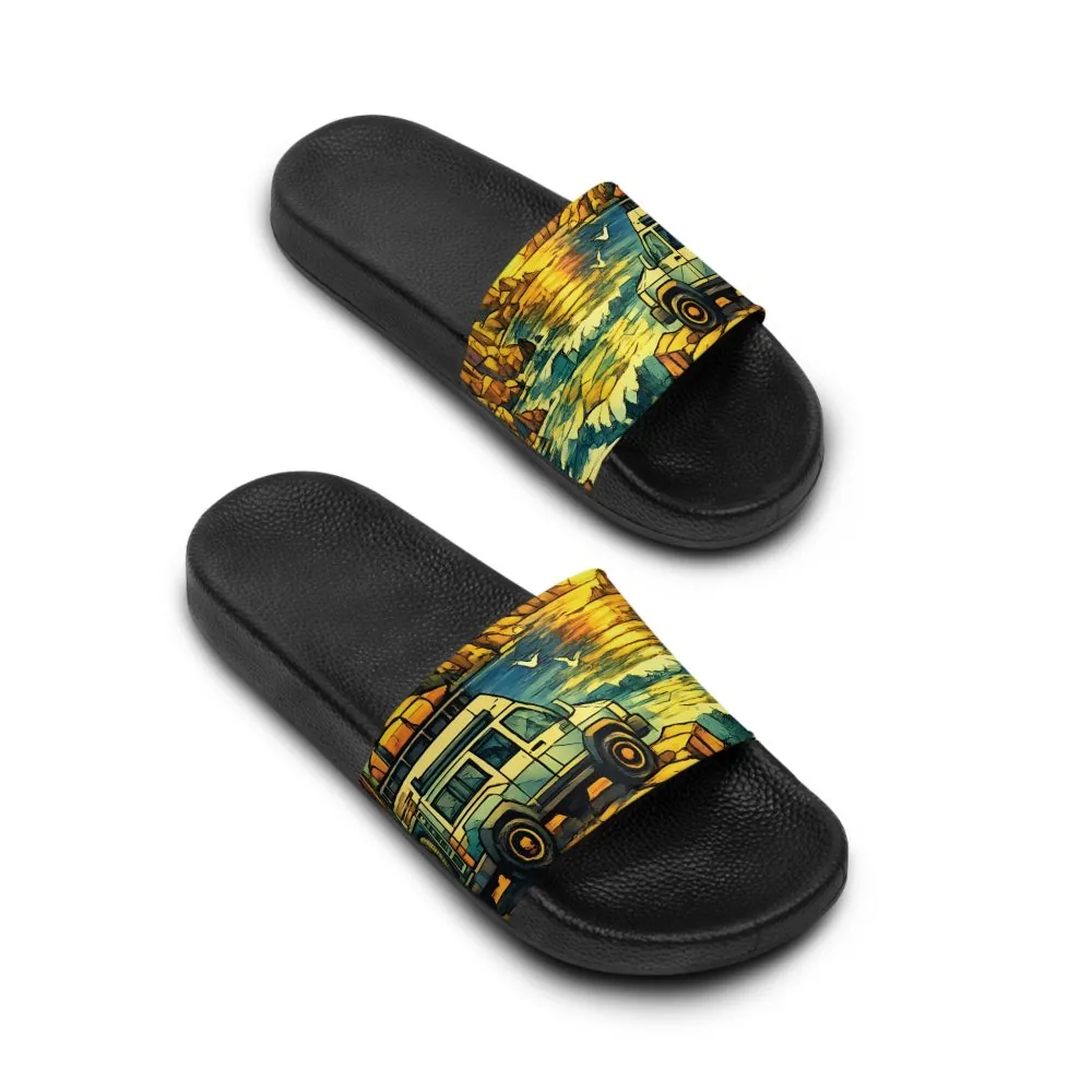 9192951620817707878_2048.jpeg Women's Slide Sandals - Camper Van Slides (Cubic-Line)