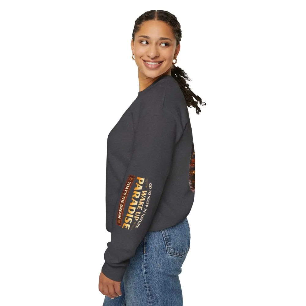 Unisex Heavy Blend™ Crewneck Sweatshirt — "Go To Sleep Nature " Design Scenic-Line