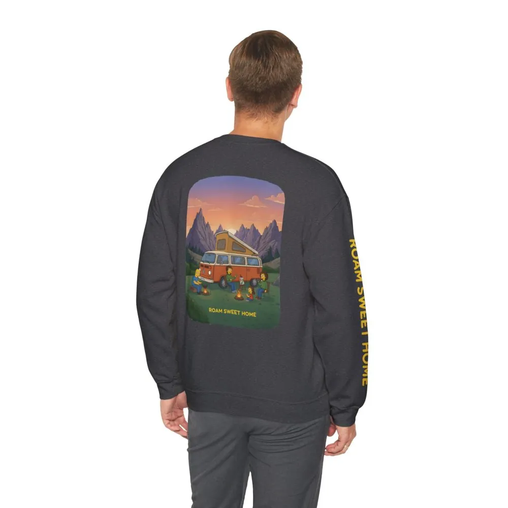 Unisex Heavy Blend™ Crewneck Sweatshirt — "Roam Sweet Home" Design Sitcom-Line