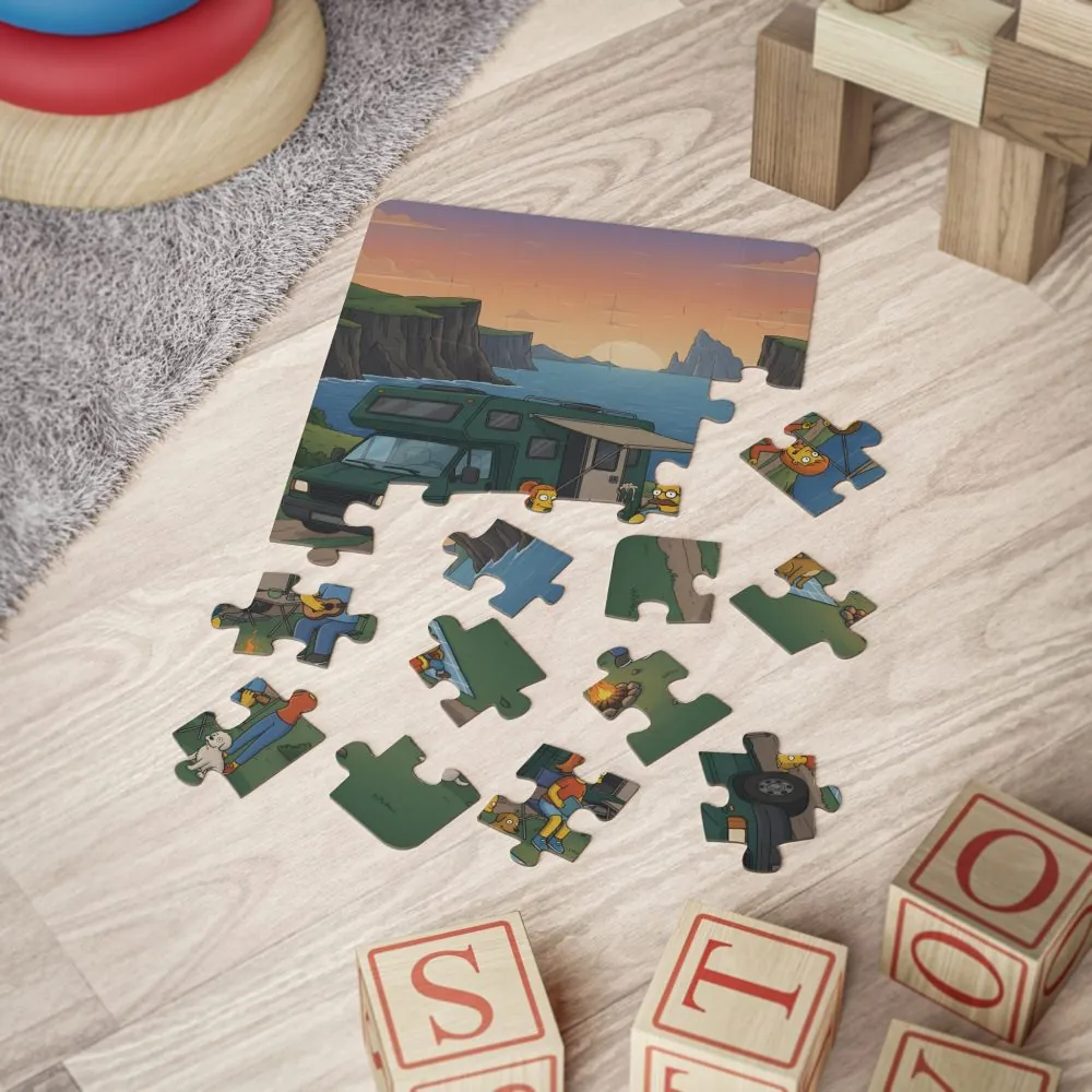 Kids' 30‑Piece Camping Puzzle— Family RV Camping Jigsaw for Children
