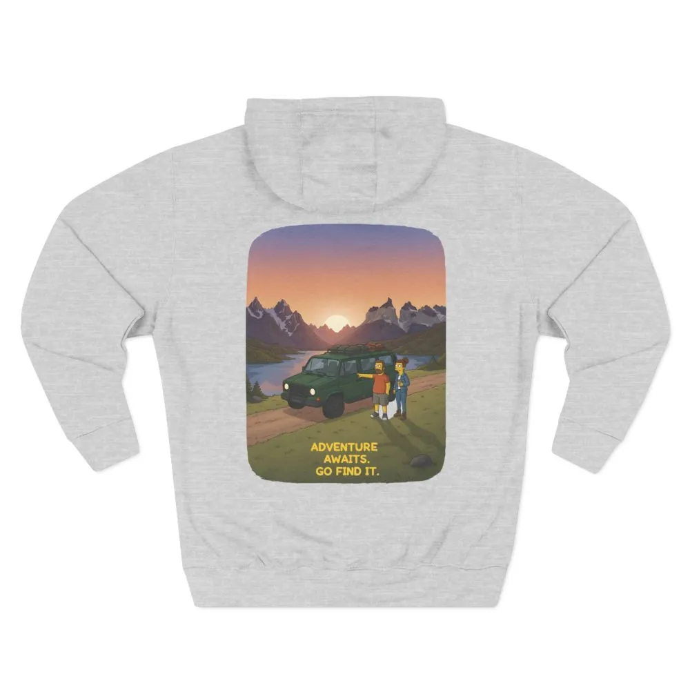 9290641575719949057_2048.jpeg Three-Panel Fleece Hoodie - "Adventure Awaits-Go Find It" Design Sitcom-Line
