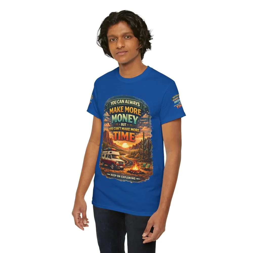 9292148975893311990_2048.jpeg Unisex Heavy Cotton Tee — "You Can Always Make More Money" Design Scenic-Line