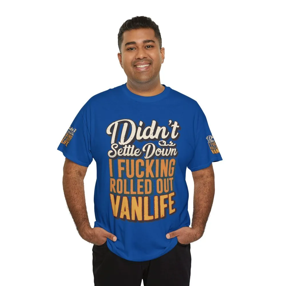 Unisex Heavy Cotton Tee — "Dind´t Settle Down" Design F**K-Line
