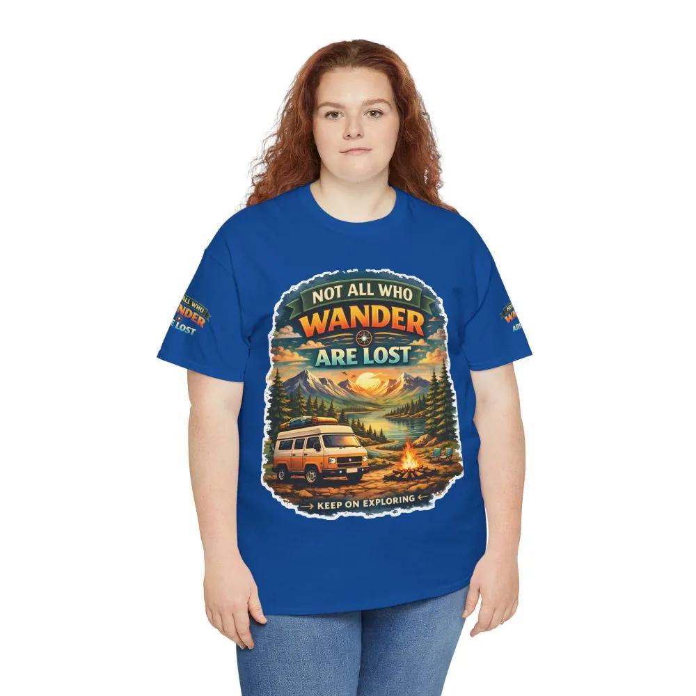 9313860174889101355_2048.jpeg Unisex Heavy Cotton Tee — "Not All Who Wander Are Lost" Design Scenic-Line