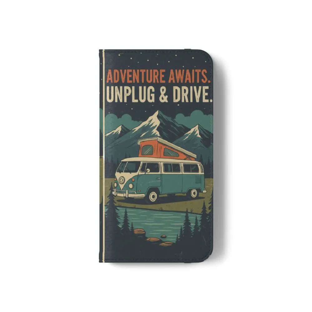 Flip Phone Case — "Fuel Your Journey, Not the Wifi" Wallet Cover