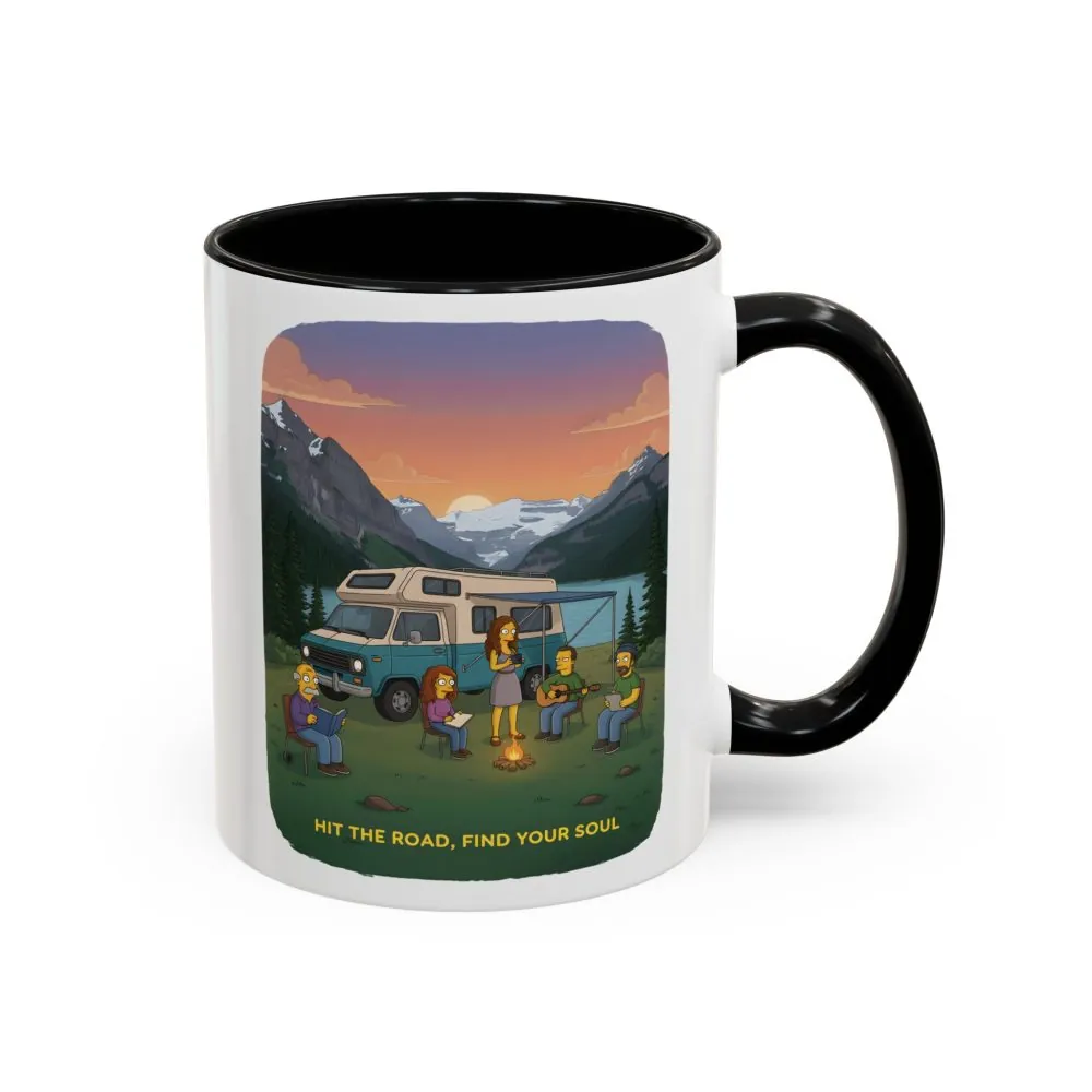 9317142969319010145_2048.jpeg Accent Coffee Mug (11, 15oz) — "Hit The Road-Find Your Soul" Design Sitcom-Line