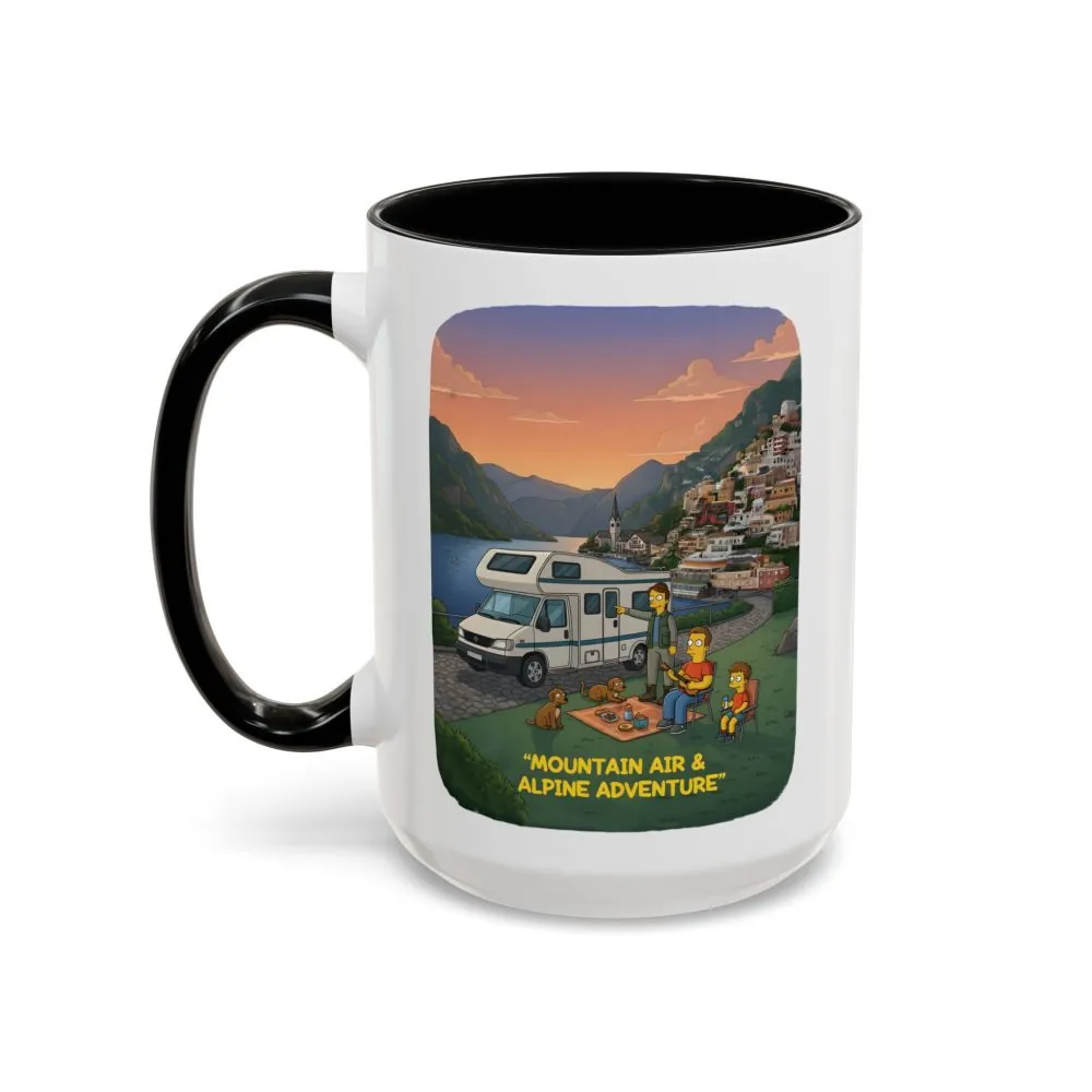 Accent Coffee Mug (11, 15oz) — "Mountain Air-Alpine Adventure" Design Sitcom-Line
