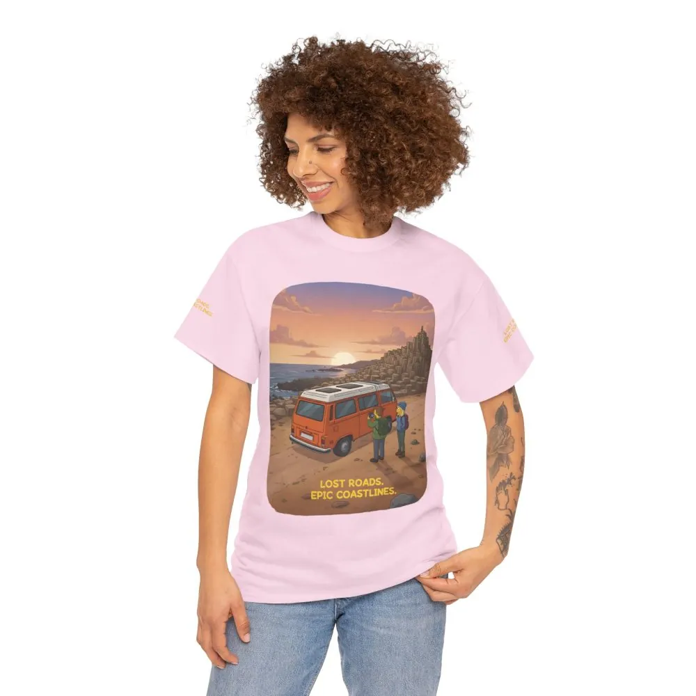 9324795858083021518_2048.jpeg Unisex Heavy Cotton Tee — "Lost Roads Epic Coastlines" Design Sitcom-Line