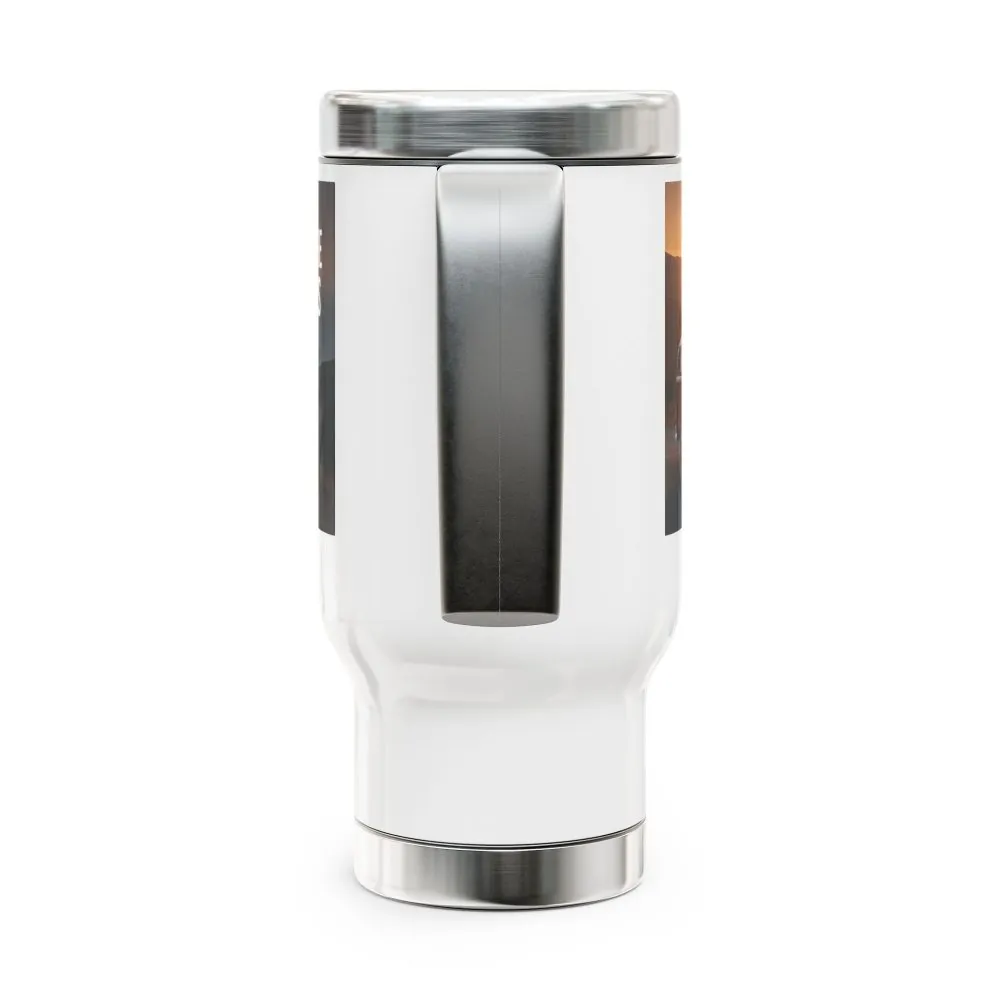 9327309100292769624_2048.jpeg Stainless Steel Travel Mug with Handle, 14oz – "Home Is Where The Adventure Is"