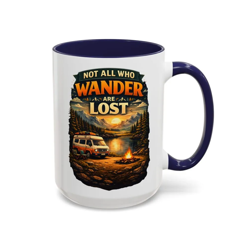 9330685830837850090_2048.jpeg Accent Coffee Mug (11, 15oz) — "Not All Who Wander Are Lost" Design Scenic-Line