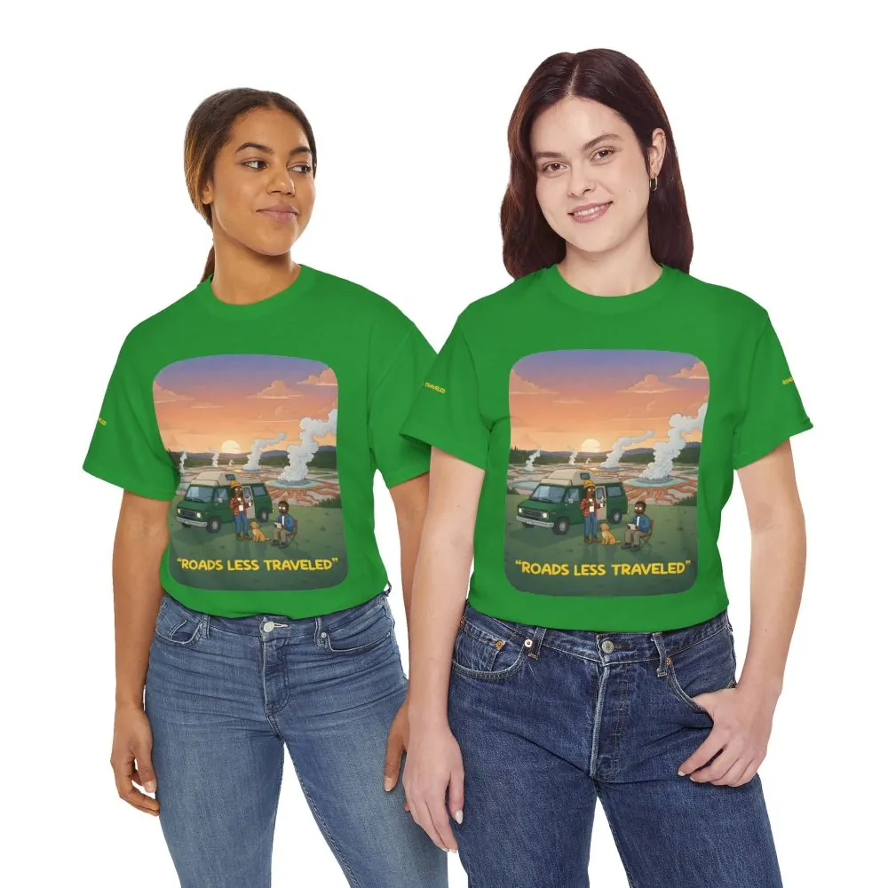 9333717256048405254_2048.jpeg Unisex Heavy Cotton Tee — "Roads Less Traveled" Design Sitcom-Line