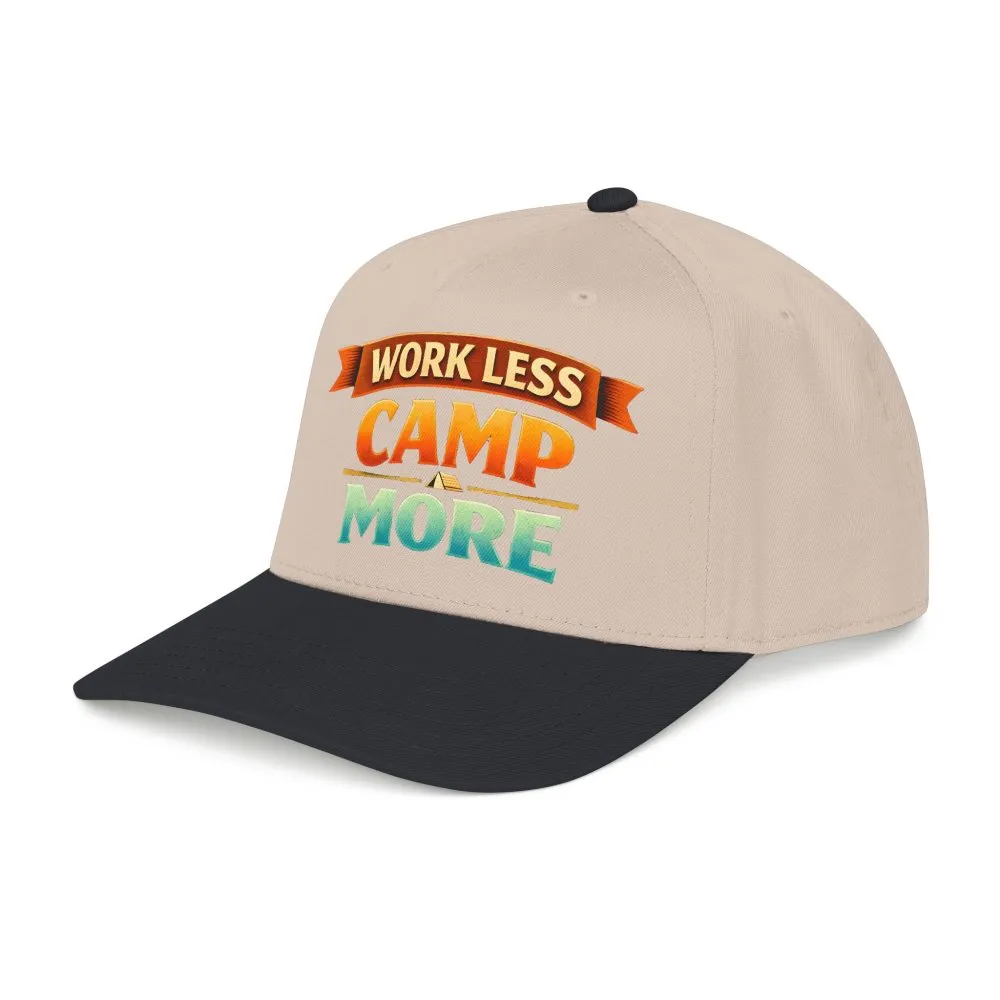 9343753874929471647_2048.jpeg Baseball Cap - "Work Less-Camp More" Design Scenic-Line