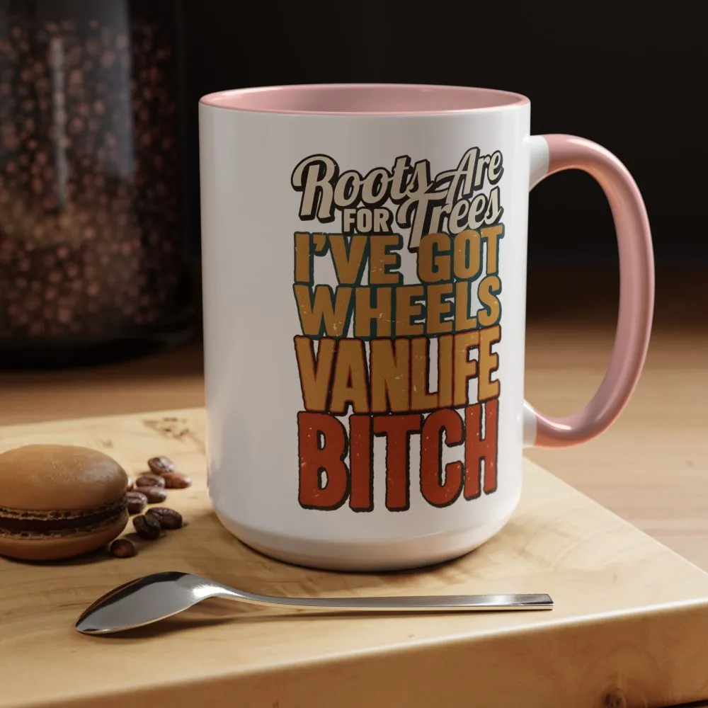 Accent Coffee Mug (11, 15oz) — "Roots Are For Trees" Design F**K-Line
