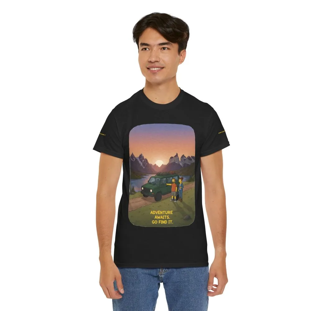 9349740422568042673_2048.jpeg Unisex Heavy Cotton Tee — "Adventure Awaits-Go Find It" Design Sitcom-Line