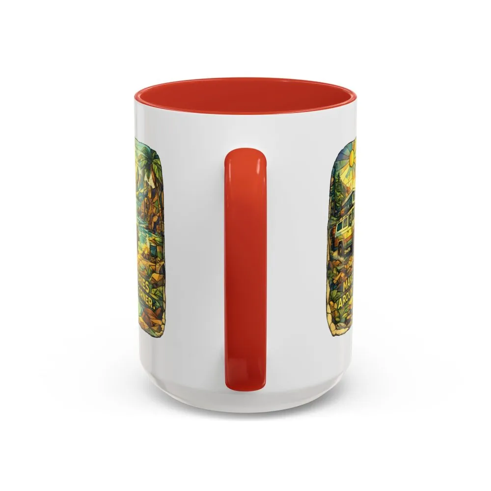 9357239611192030028_2048.jpeg Accent Coffee Mug (11, 15oz) — "Make Memories Around Every Corner" Design Cubic-Line