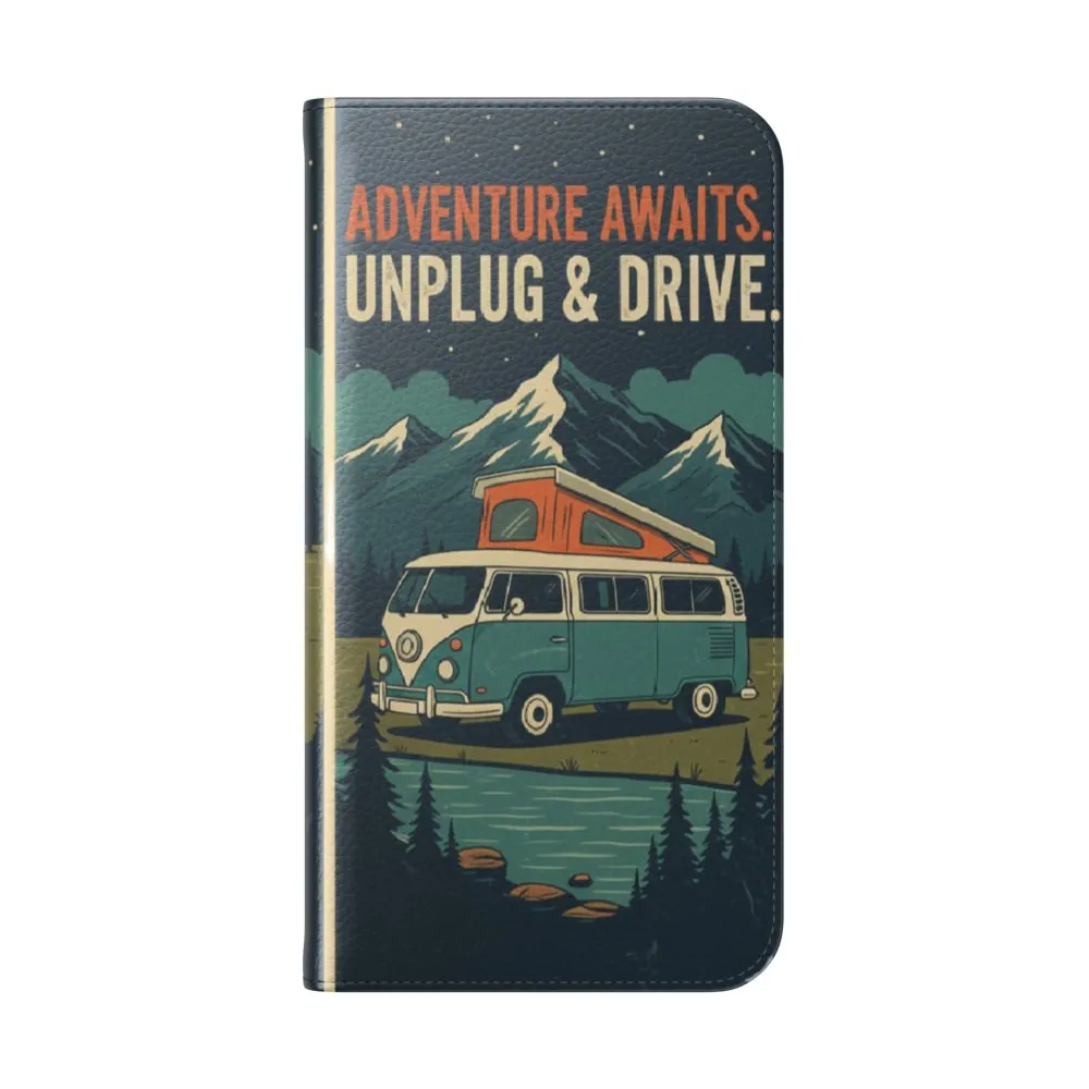 Flip Phone Case — "Fuel Your Journey, Not the Wifi" Wallet Cover