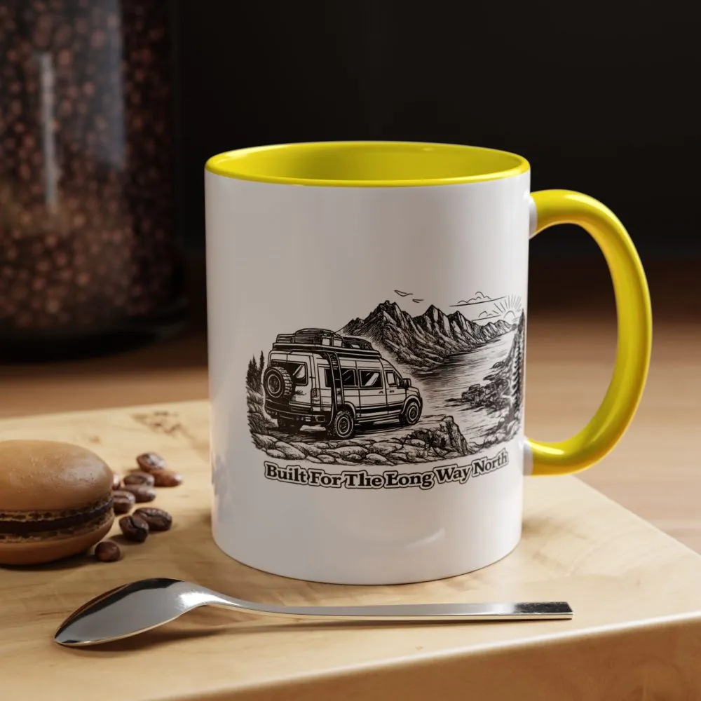 9383714145488106183_2048.jpeg Accent Coffee Mug (11, 15oz) — "Built For The Long Way North" Design Minimal-Line