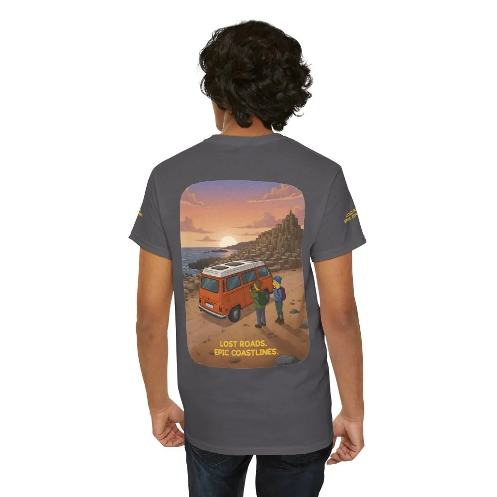 939366478295845515_2048.jpeg Unisex Heavy Cotton Tee — "Lost Roads Epic Coastlines" Design Sitcom-Line
