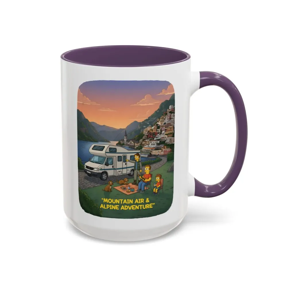 Accent Coffee Mug (11, 15oz) — "Mountain Air-Alpine Adventure" Design Sitcom-Line