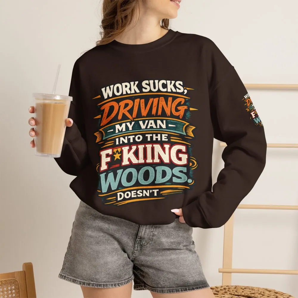 9402573708159204215_2048.jpeg Unisex Heavy Blend™ Crewneck Sweatshirt — "Work Sucks" Design F**K-Line