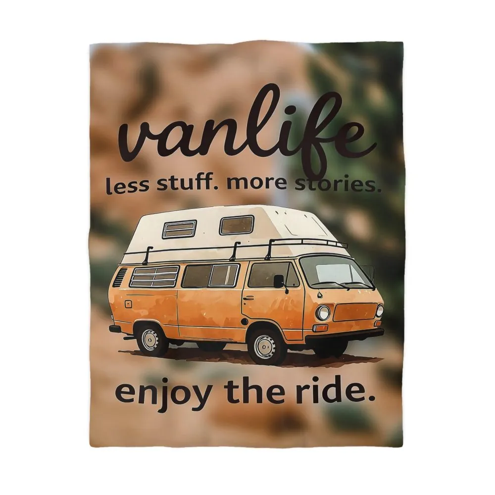 941466653955329949_2048.jpeg Duvet Cover – “Vanlife - Less Stuff. More Stories. Enjoy the Ride.” Camper Van Bedding