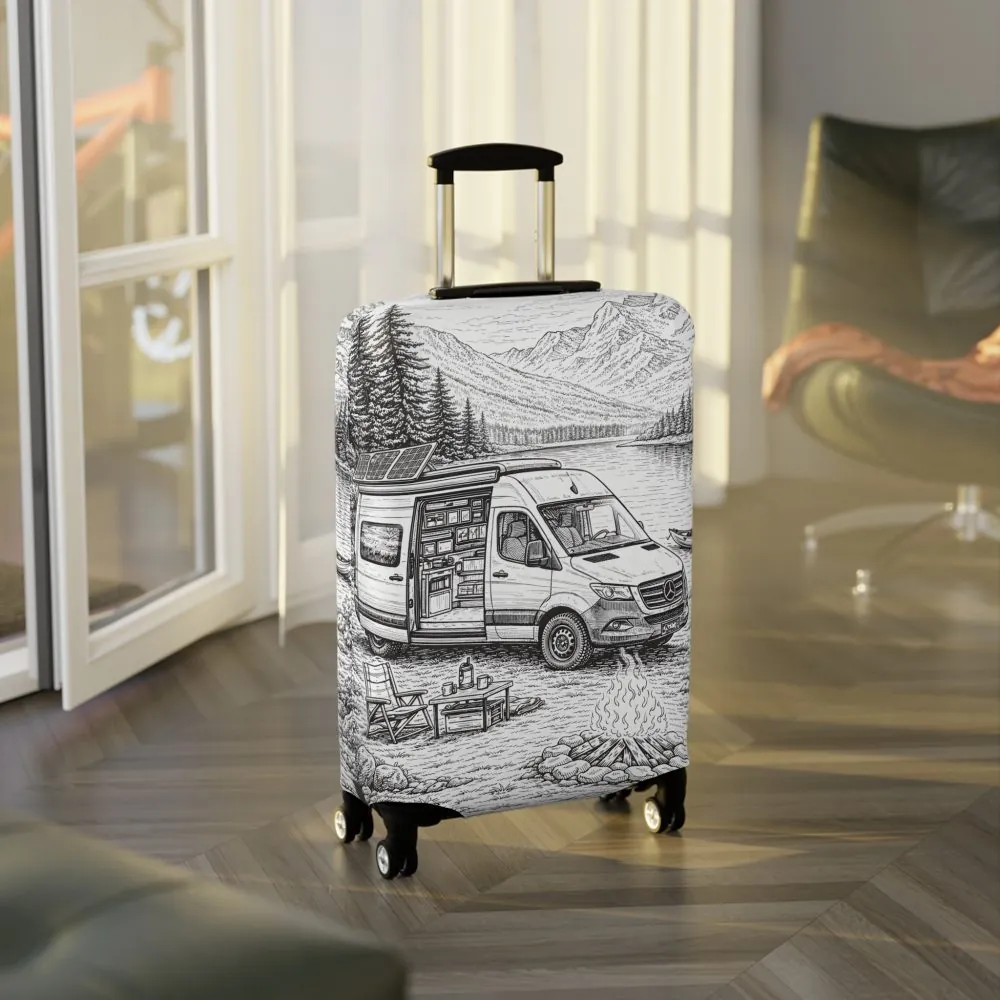 9439062035864537578_2048.jpeg Luggage Cover — Adventure Camper Sketch Travel Suitcase