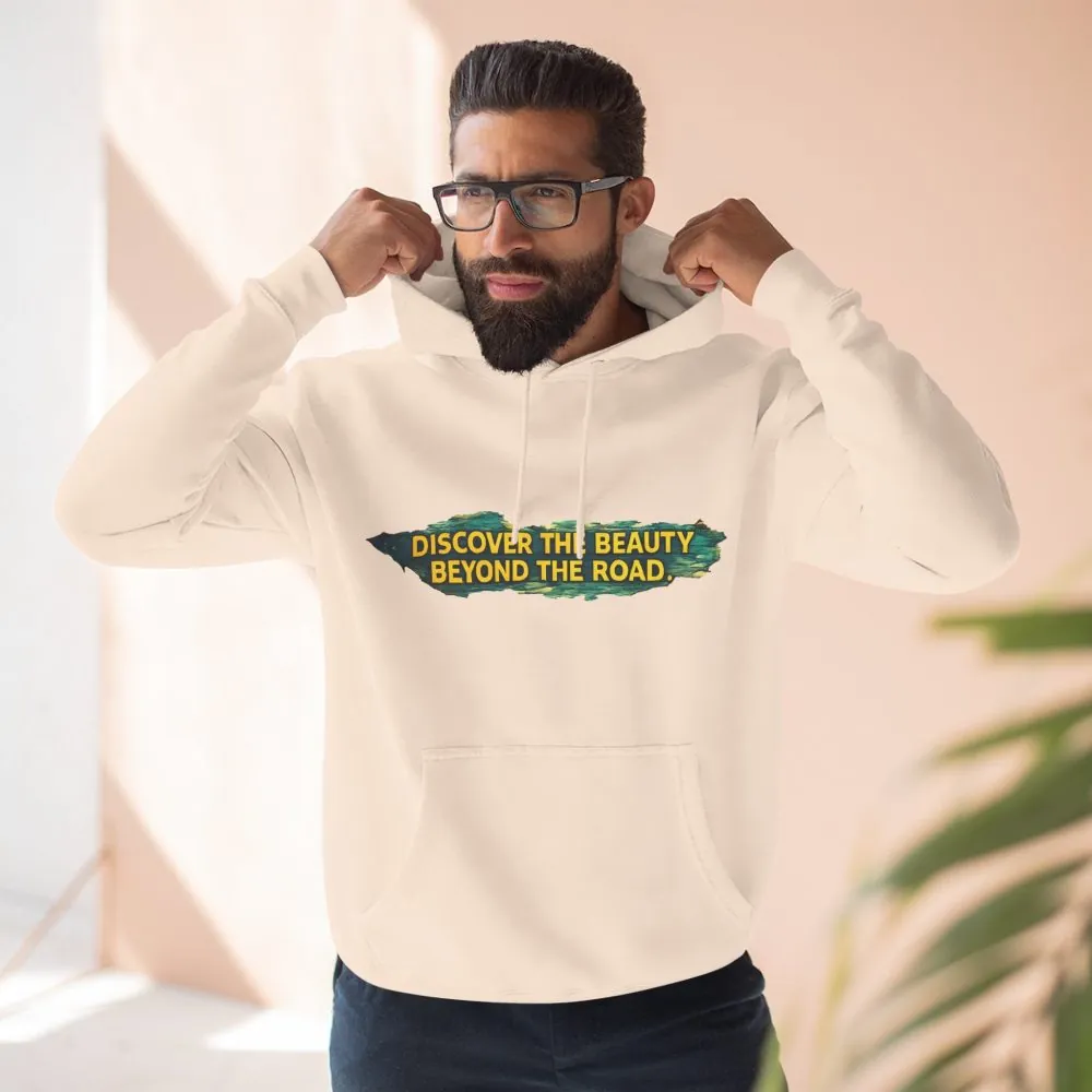 9447399741225864792_2048.jpeg Three-Panel Fleece Hoodie - "Discover The Bieuty Beyond The Road" Design Cubic-Line