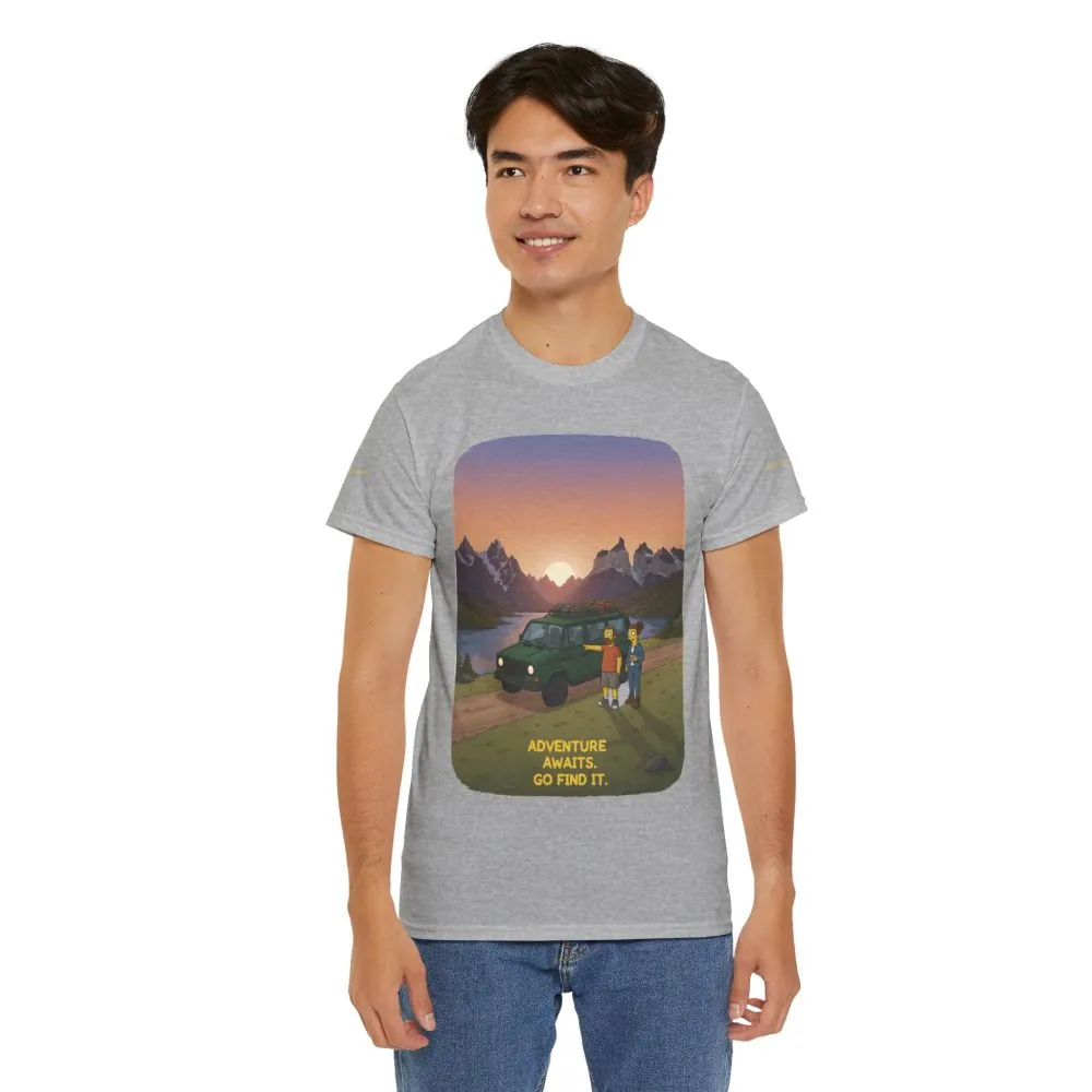 9448144704741163103_2048.jpeg Unisex Heavy Cotton Tee — "Adventure Awaits-Go Find It" Design Sitcom-Line