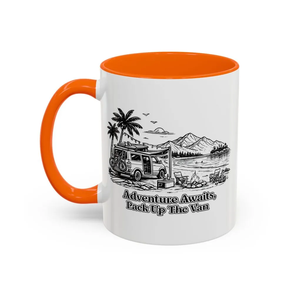 9449199017111259221_2048.jpeg Accent Coffee Mug (11, 15oz) — "Adventure Awaits,Pack Up The Van" Design Minimal-Line