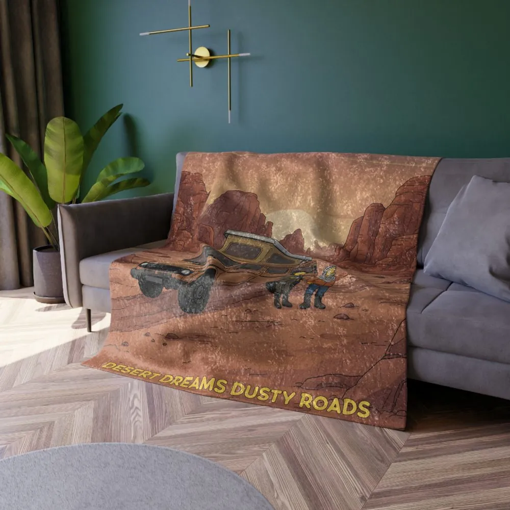 9453548969184674071_2048.jpeg Crushed Velvet Blanket —"Desert Dreams Dusty Roads" Design Sitcom-Line (Campervan)