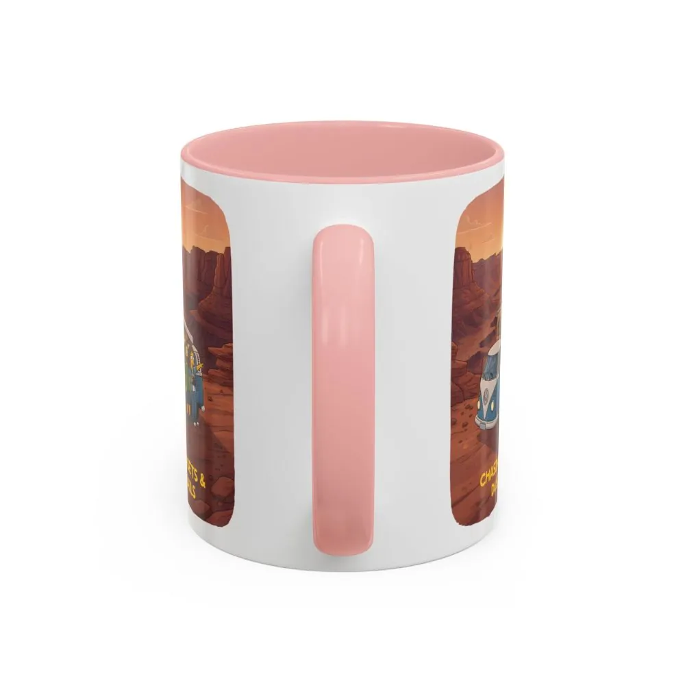 9454720616840186096_2048.jpeg Accent Coffee Mug (11, 15oz) — "Chasing Sunsets And Dusty Trails" Design Sitcom-Line