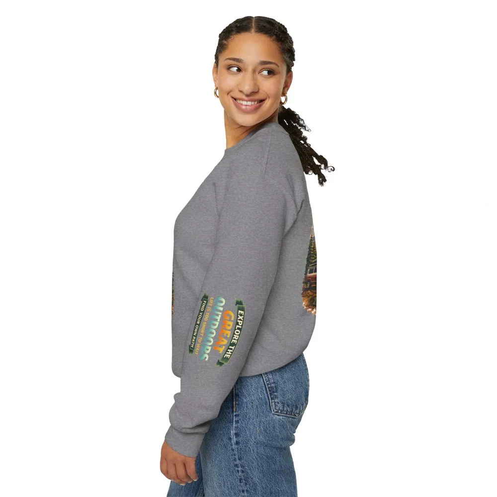 9462807776934384499_2048.jpeg Unisex Heavy Blend™ Crewneck Sweatshirt — "Explore The Great Outdoors" Design Scenic-Line