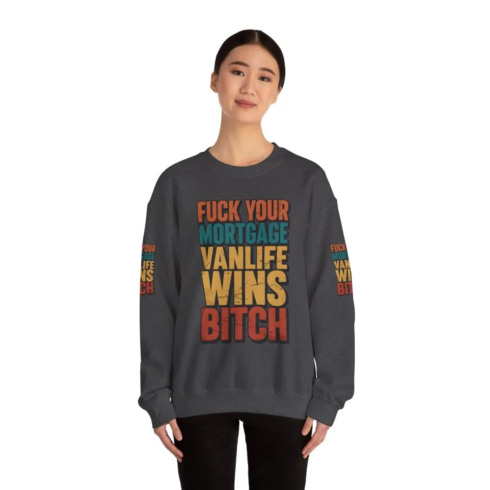 9463363176565373764_2048.jpeg Unisex Heavy Blend™ Crewneck Sweatshirt — "Fuck Your Mortgage" Design F**K-Line