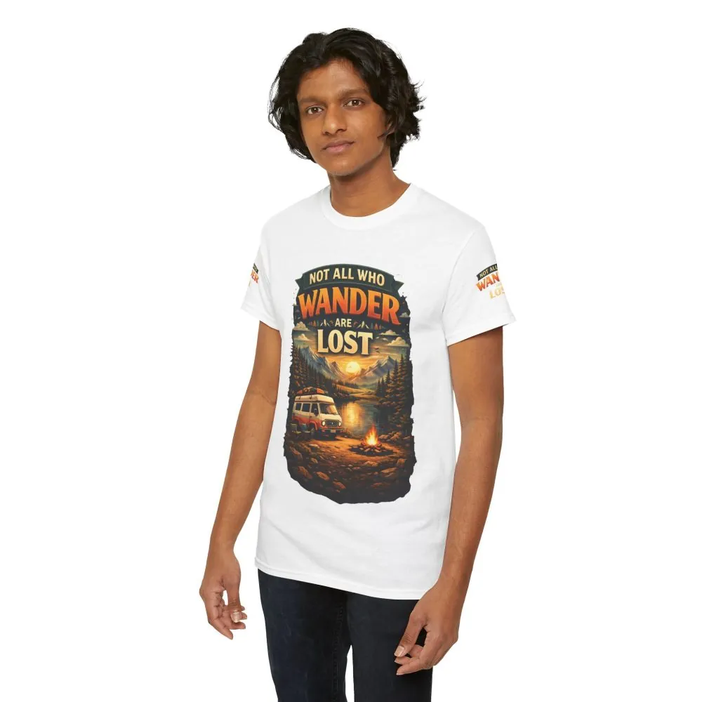 947309284605321772_2048.jpeg Unisex Heavy Cotton Tee — "Not All Who Wander Are Lost" Design Scenic-Line