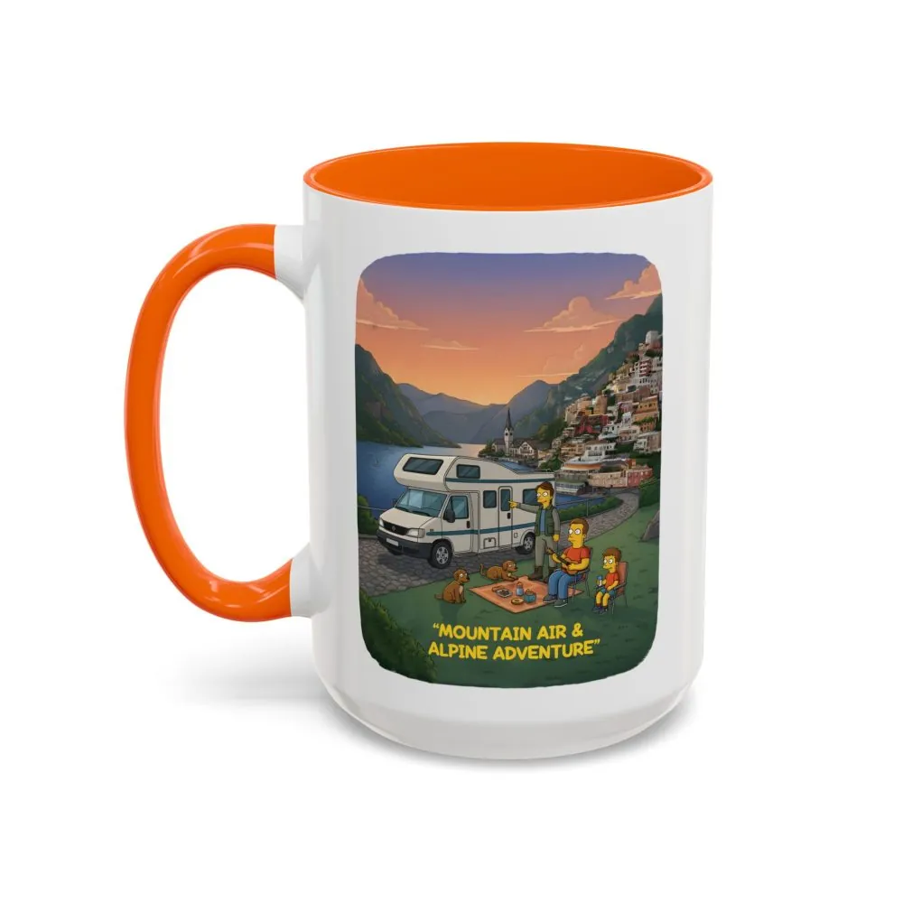Accent Coffee Mug (11, 15oz) — "Mountain Air-Alpine Adventure" Design Sitcom-Line