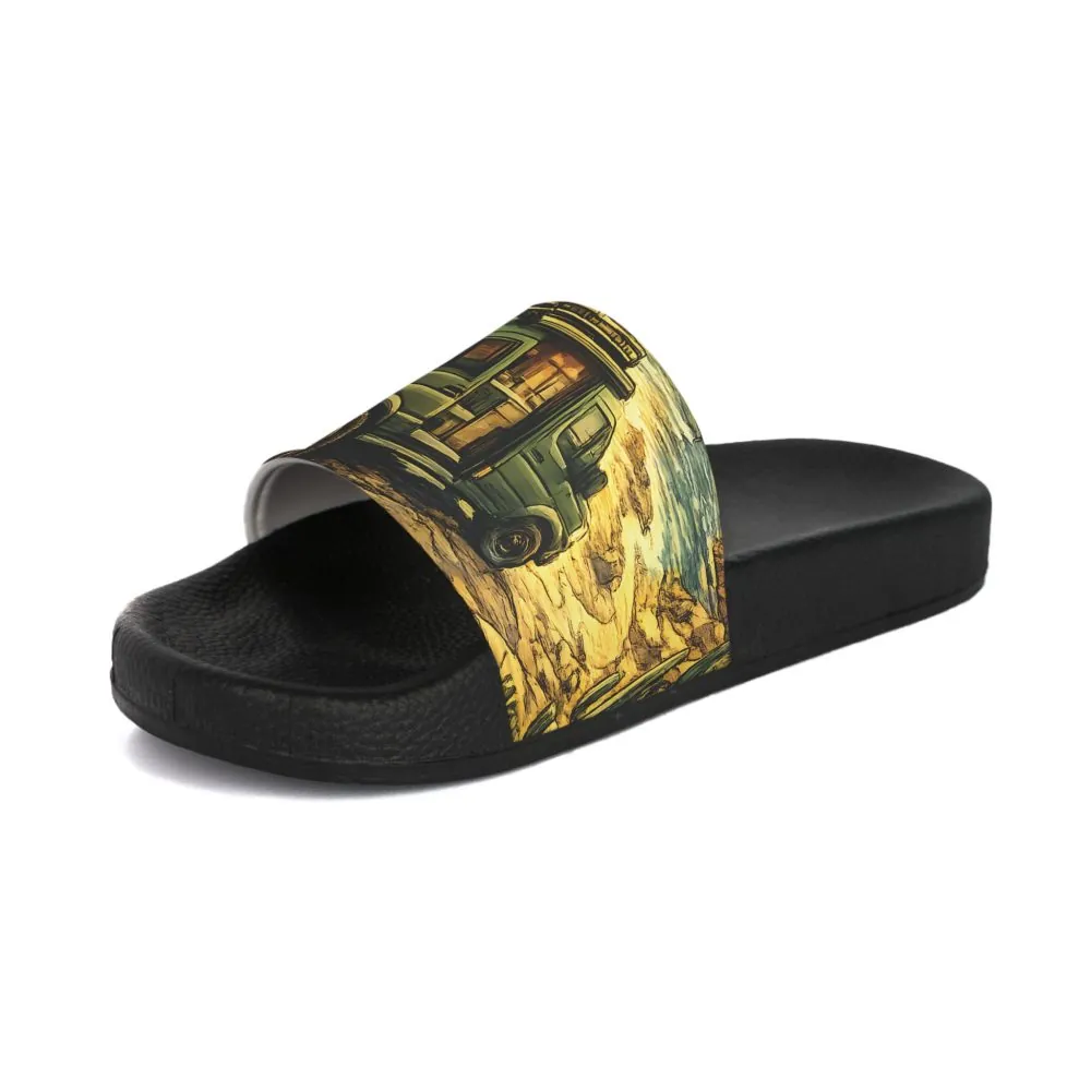 Women's Slide Sandals - Mercedes Camper Slides (Cubic-Line)