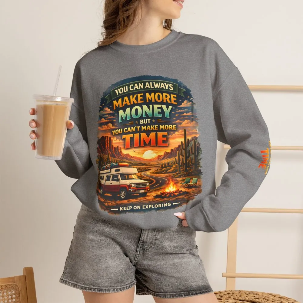 9484540190660738665_2048.jpeg Unisex Heavy Blend™ Crewneck Sweatshirt — "You Can Always Make More Money" Design Scenic-Line