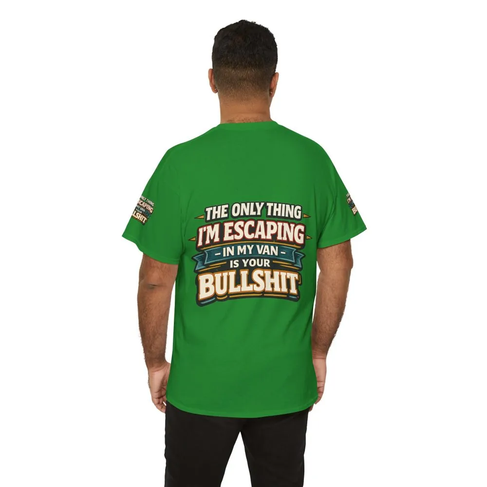 9488195160317719310_2048.jpeg Unisex Heavy Cotton Tee — "The Only Thing I´m Escaping" Design F**K-Line