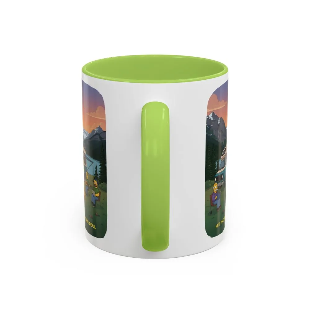9498796615986624932_2048.jpeg Accent Coffee Mug (11, 15oz) — "Hit The Road-Find Your Soul" Design Sitcom-Line