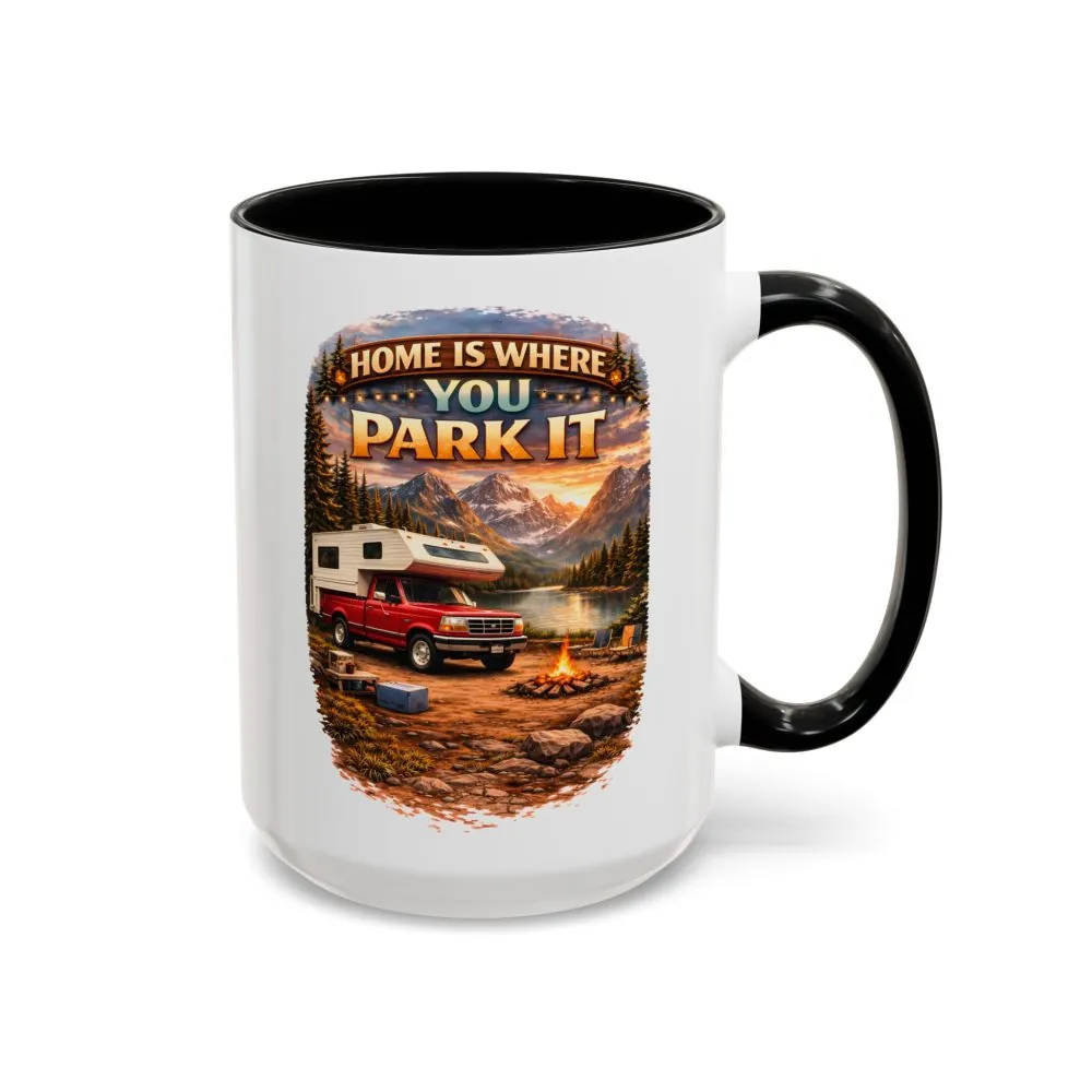 9509567077147969640_2048.jpeg Accent Coffee Mug (11, 15oz) — "Home Is Where You Park It" Design Scenic-Line