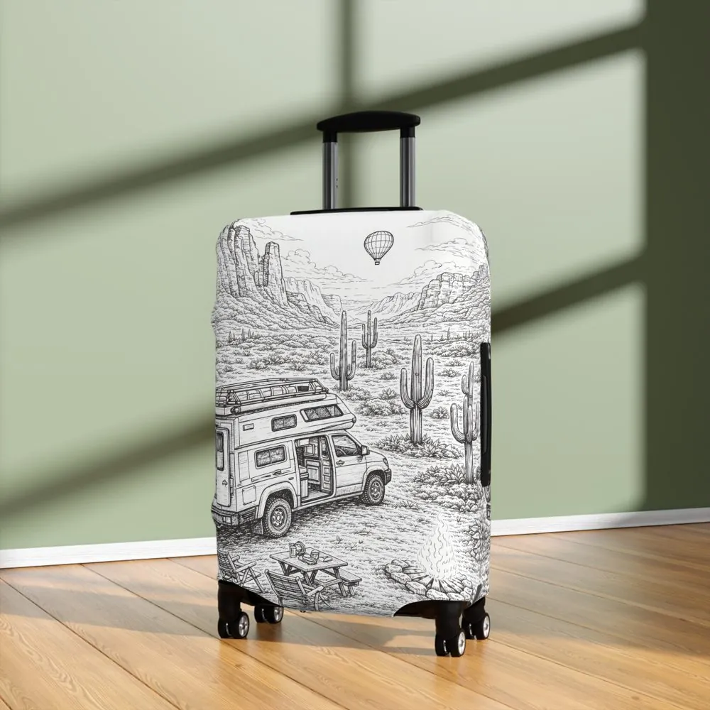 951964711174801476_2048.jpeg Luggage Cover — Adventure Camper Sketch Travel Suitcase