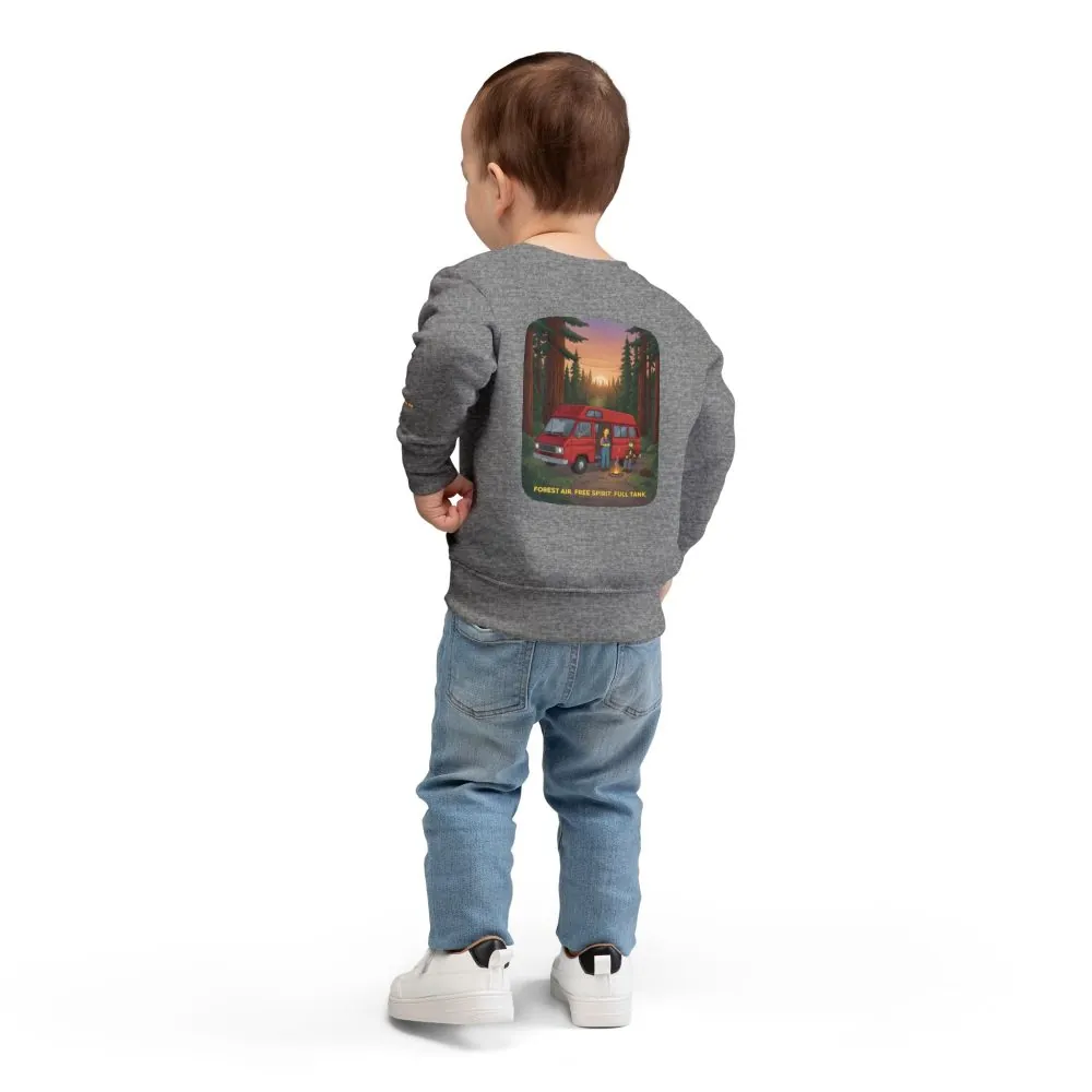Toddler Sweatshirt - "Forest Air Free Spirit Full Tank" (Design Sitcom-Line)