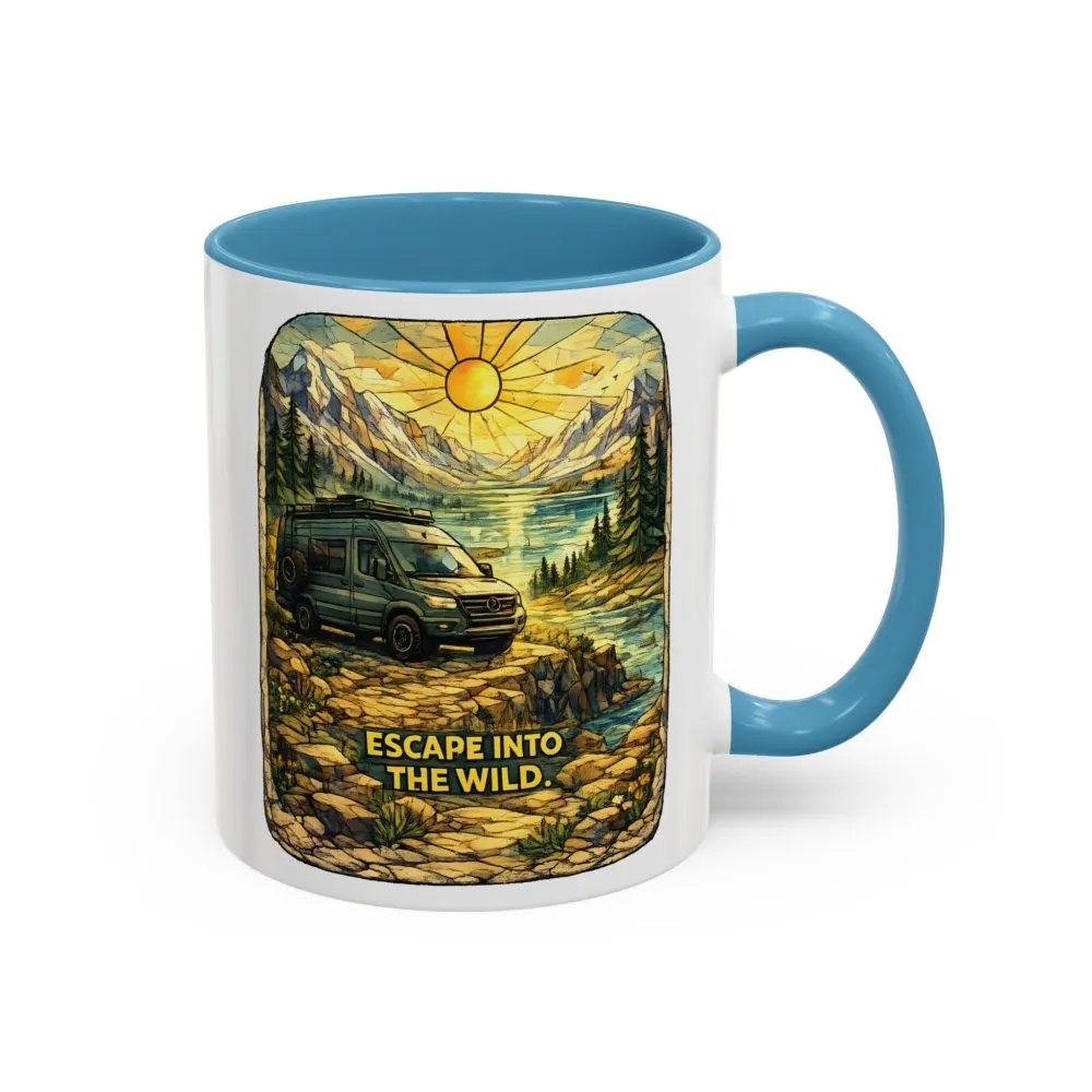 9542249536050076372_2048.jpeg Accent Coffee Mug (11, 15oz) — "Escape Into The Wild" Design Cubic-Line
