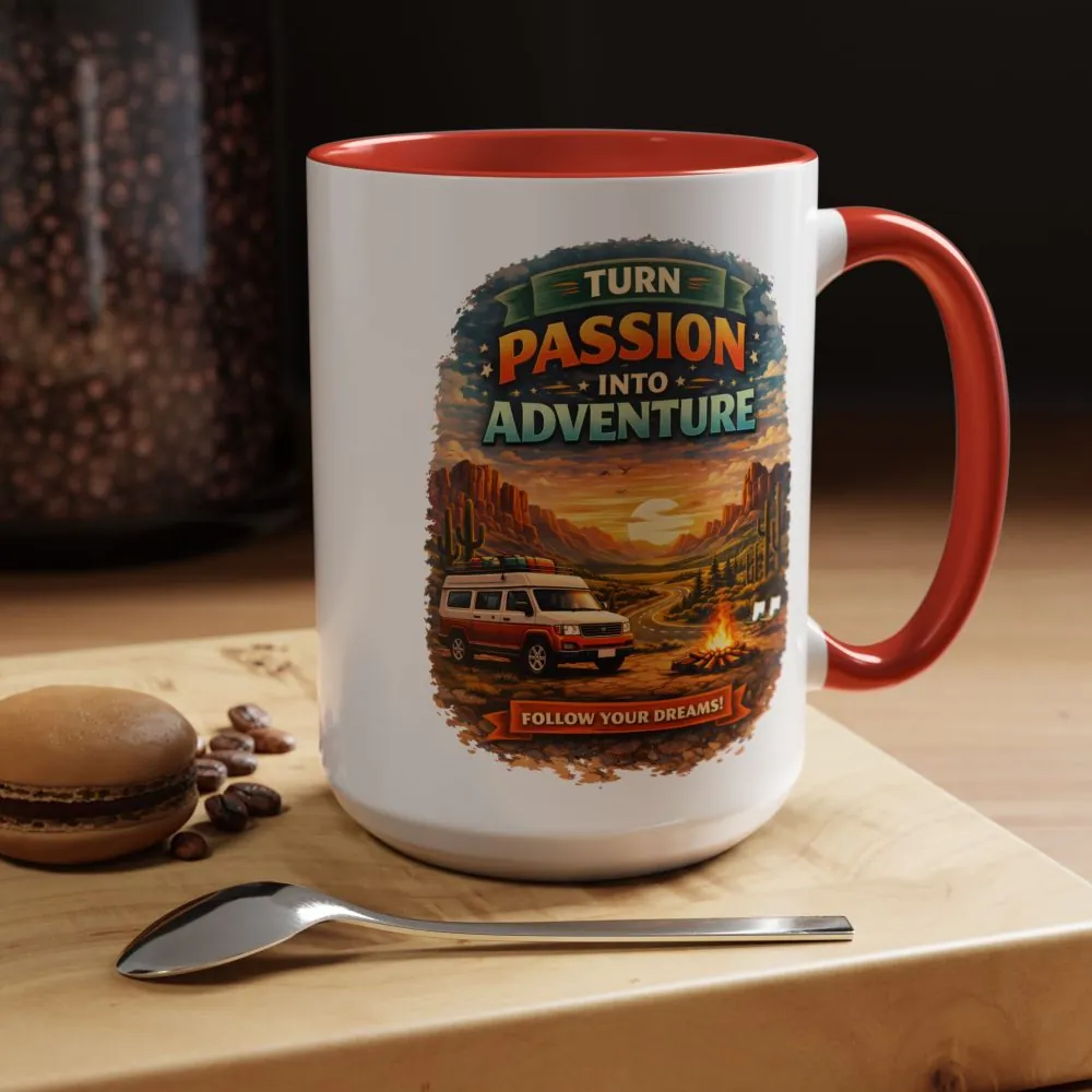 9544785355365562816_2048.jpeg Accent Coffee Mug (11, 15oz) — "Turn Passion Into Adventure" Design Scenic-Line