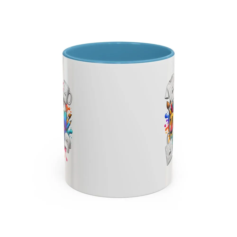 Accent Coffee Mug — Colorful 'Your Design Here' Artist Print (11/15 oz)