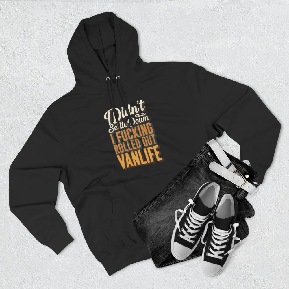 Three-Panel Fleece Hoodie - "Dind´t Settle Down" Design F**K-Line