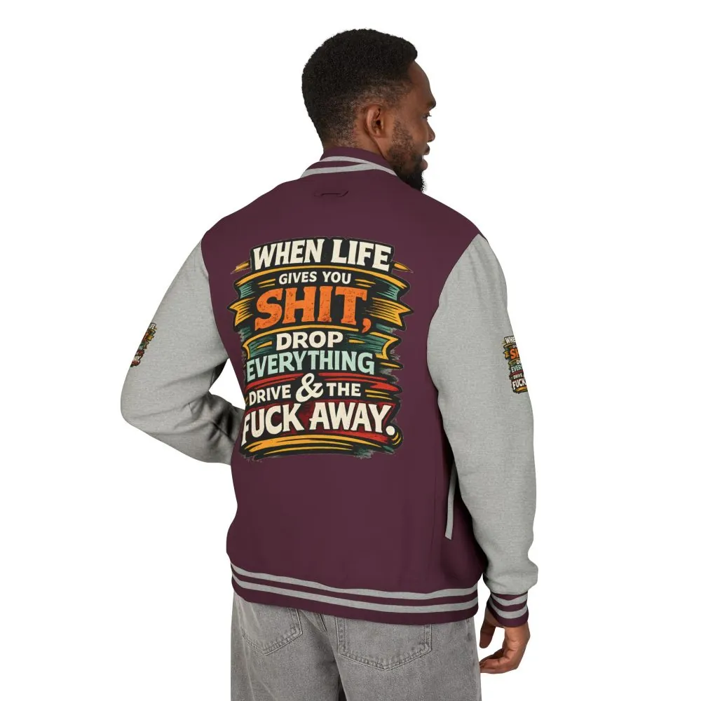 956185670782312238_2048.jpeg Unisex Heavyweight Letterman Jacket — "When Live Gives You Shit" Design F**K-Line