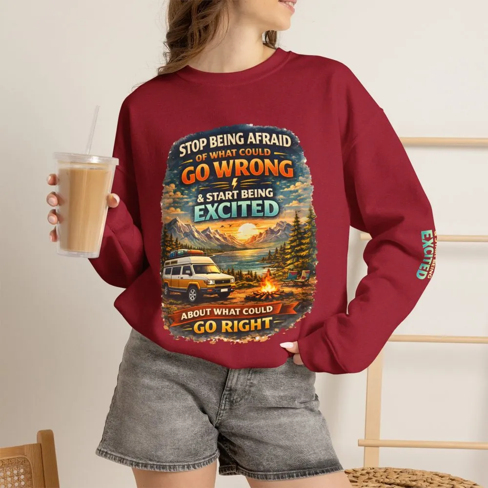 959659191627196933_2048.jpeg Unisex Heavy Blend™ Crewneck Sweatshirt — "Stop Being Afraid Of What Could Go Wrong" Design Scenic-Line